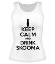 Женская майка борцовка Keep calm and drink skooma фото