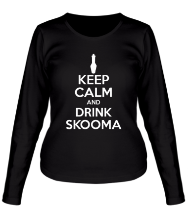 Женская футболка длинный рукав Keep calm and drink skooma