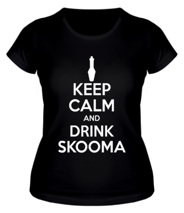 Женская футболка Keep calm and drink skooma