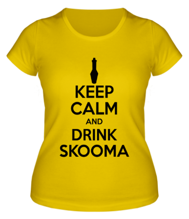 Женская футболка Keep calm and drink skooma