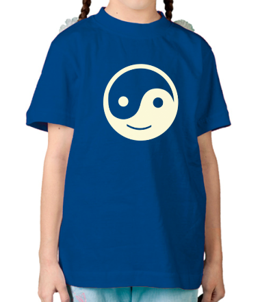 Детская футболка Веселый Инь Янь (свет)