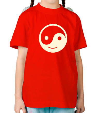 Детская футболка Веселый Инь Янь (свет)
