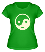 Женская футболка Веселый Инь Янь (свет) фото