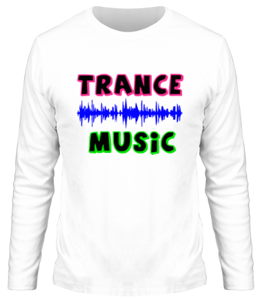 Мужская футболка длинный рукав Trance music