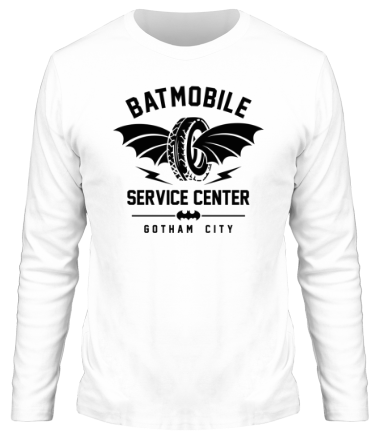 Мужская футболка длинный рукав Batmobile Service Center