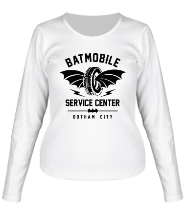 Женская футболка длинный рукав Batmobile Service Center