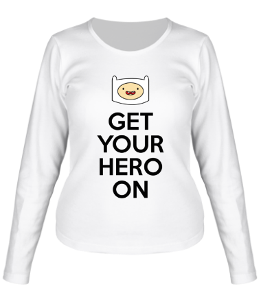 Женская футболка длинный рукав Get your hero on