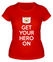 Женская футболка Get your hero on фото