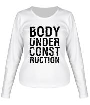 Женская футболка длинный рукав Body under construction фото