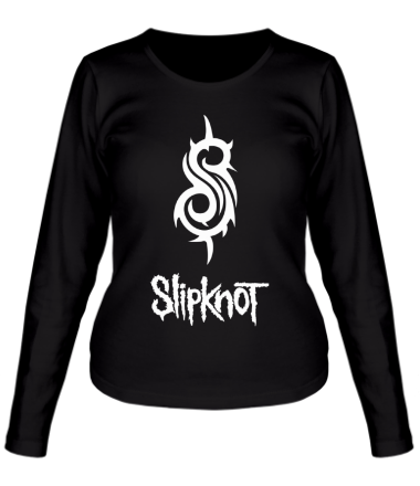 Женская футболка длинный рукав Slipknot (logo)
