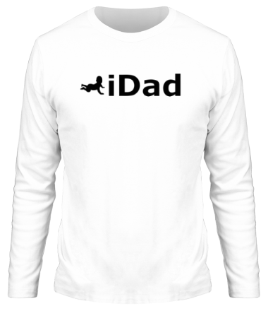 Мужская футболка длинный рукав iDad - я отец