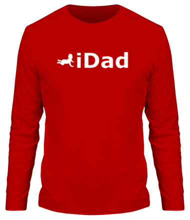Мужская футболка длинный рукав iDad - я отец