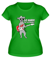 Женская футболка Собака с гитарой фото