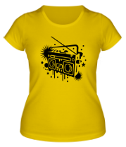 Женская футболка Старый магнитофон фото