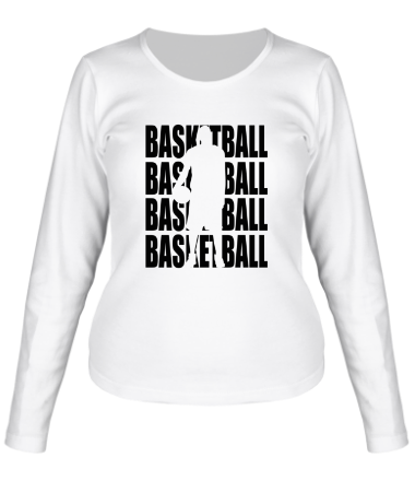 Женская футболка длинный рукав Basketball (баскетбол)