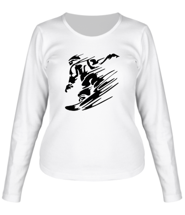 Женская футболка длинный рукав Сноубординг