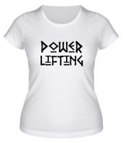 Женская футболка Powerlifting (надпись) фото