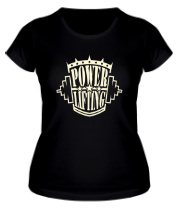 Женская футболка Powerlifting знак (свет) фото