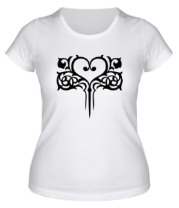 Женская футболка Узор в виде сердца фото