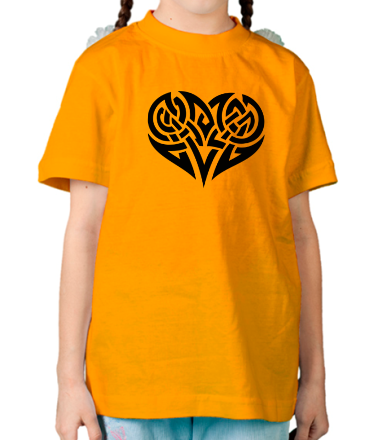 Детская футболка Кельтские узоры в виде сердца