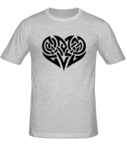 Мужская футболка Кельтские узоры в виде сердца фото