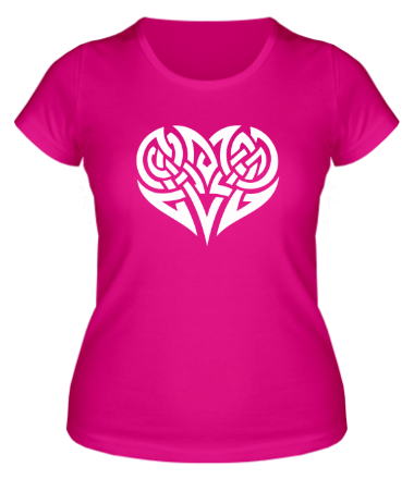 Женская футболка Кельтские узоры в виде сердца