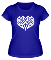 Женская футболка Кельтские узоры в виде сердца фото