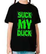 Детская футболка Suck my duck фото