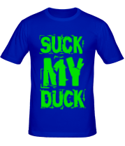 Мужская футболка Suck my duck фото