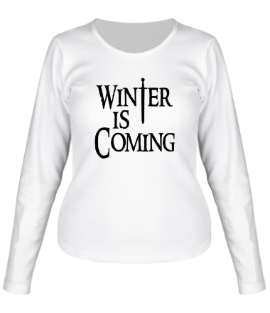 Женская футболка длинный рукав Winter is coming