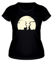 Женская футболка Влюбленные зайки (свет) фото
