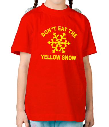 Детская футболка Don't eat the yelow snow