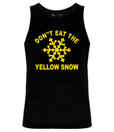 Мужская майка Don't eat the yelow snow