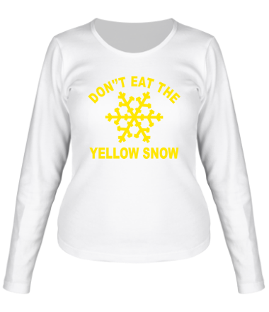 Женская футболка длинный рукав Don't eat the yelow snow