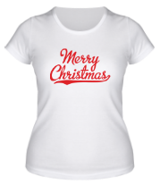 Женская футболка Merry christmass фото