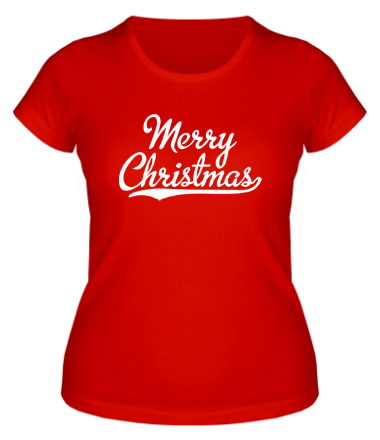 Женская футболка Merry christmass