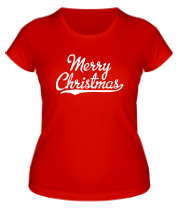 Женская футболка Merry christmass фото
