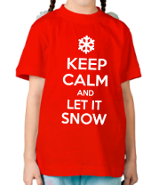 Детская футболка Keep calm and let it snow фото