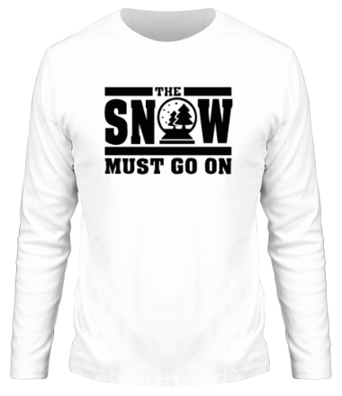 Мужская футболка длинный рукав The snow must go on