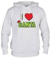 Толстовка худи I love santa фото