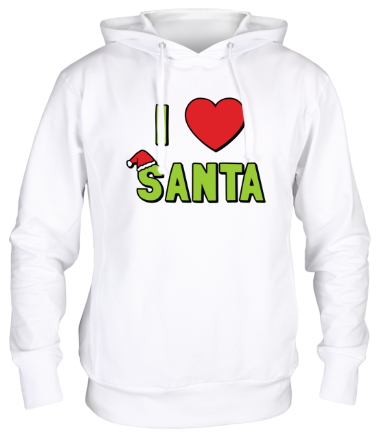 Толстовка худи I love santa