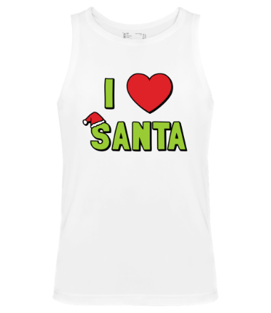 Мужская майка I love santa