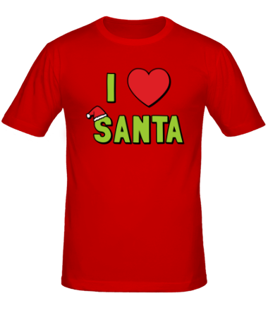 Мужская футболка I love santa