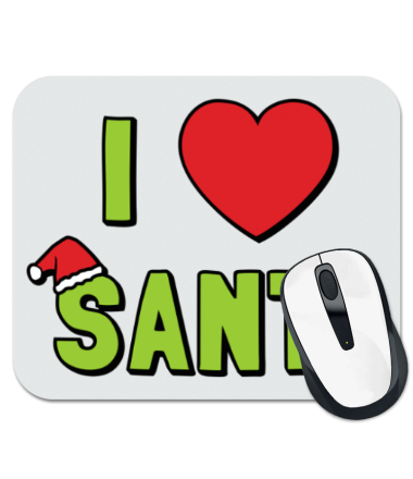 Коврик для мыши I love santa