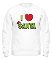 Толстовка без капюшона I love santa фото