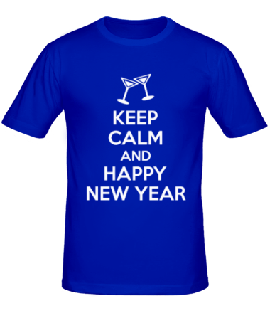 Мужская футболка Keep calm and happy new year