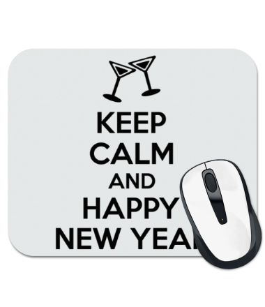 Коврик для мыши Keep calm and happy new year