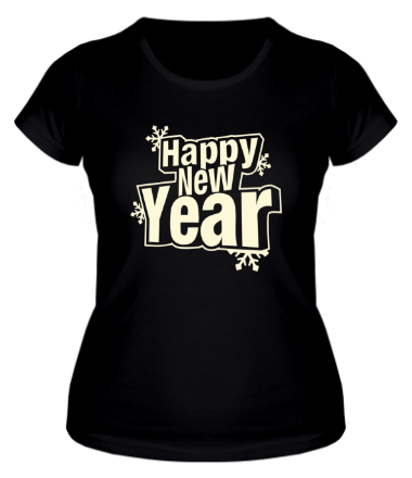 Женская футболка Happy new year (Счастливого Нового года)