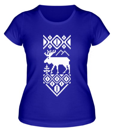Женская футболка Узор с оленем