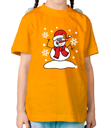 Детская футболка Забавный снеговик